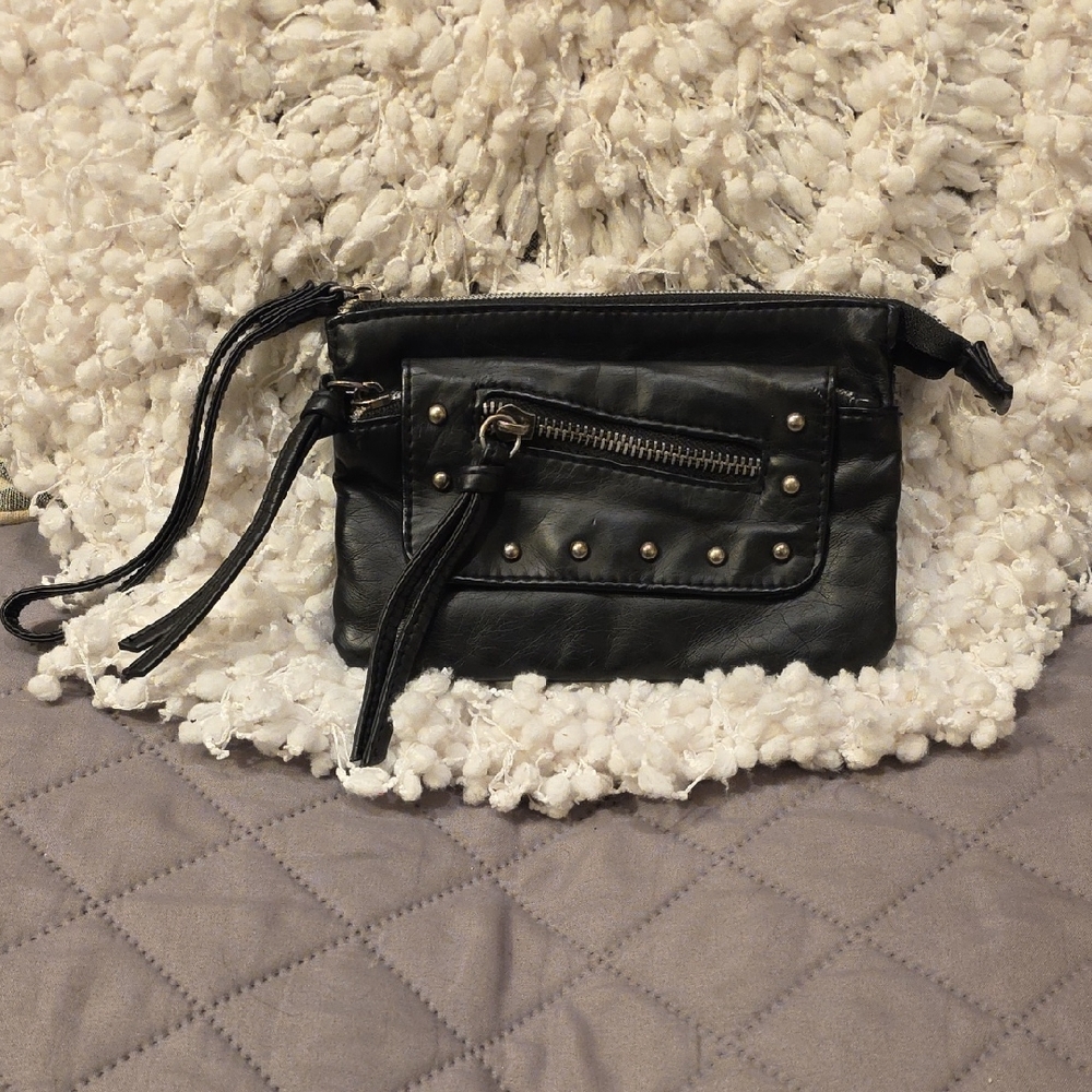 Mossimo Supply Co. Black Studded Clutch/Wristlet